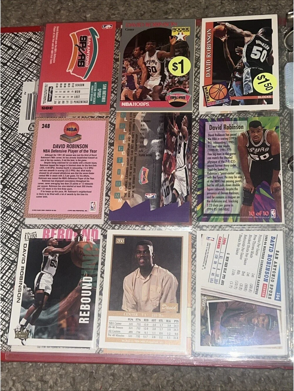 Big Lot Of 39 David Robinson Basketball Cards San Antonio Spurs #50